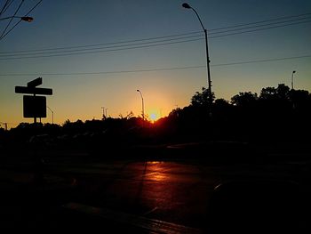 Silhouette of trees at sunset