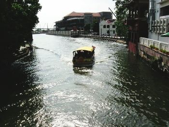 Boats in river