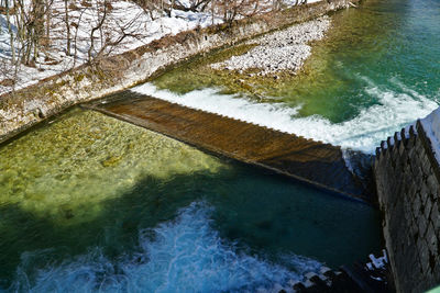 High angle view of sea