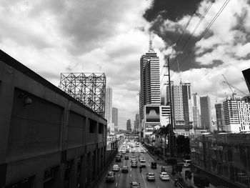 Panoramic view of city against sky