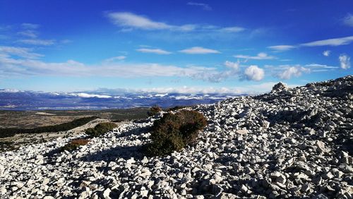 Panoramic view of land against sky