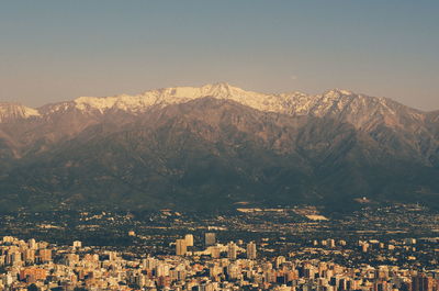 High angle view of cityscape against sky