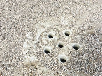 Full frame shot of water on sand