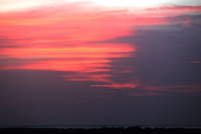 Scenic view of dramatic sky during sunset