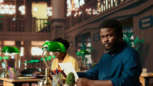 Side view of young woman looking away