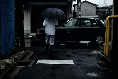 Side view of vehicle on road