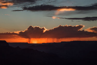 Scenic view of dramatic sky during sunset