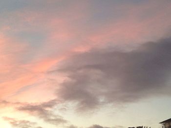 Low angle view of sky during sunset