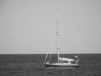 Sail boat  in sea