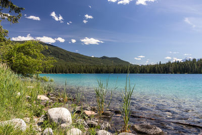 Scenic view of calm lake