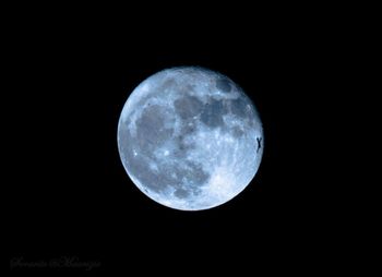 Close-up of moon against sky at night