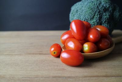 Close-up of tomatoes on table
