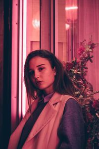 Young woman looking away