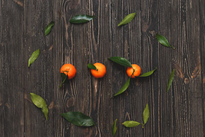 High angle view of vegetables on table