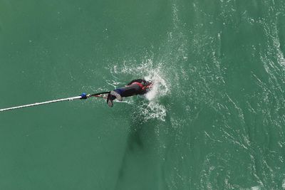 Man surfing in sea