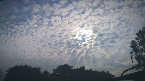 Low angle view of cloudy sky
