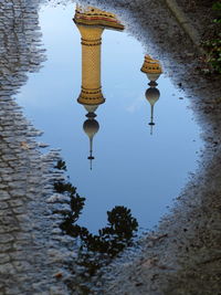 Reflection of city in water