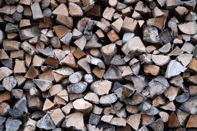 Full frame shot of logs