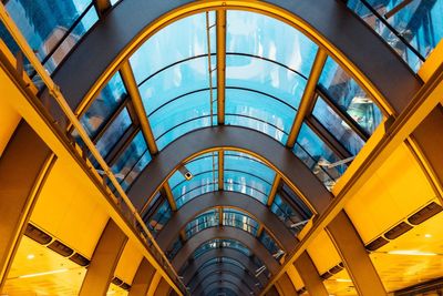 Full frame shot of illuminated ceiling at europa passage hamburg