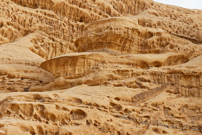 Close-up of sand dunes in desert