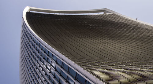 Low angle view of modern building against sky