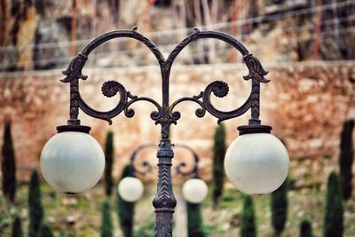 Close-up of electric lamp