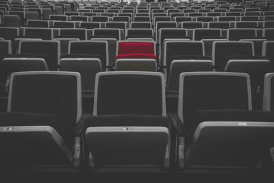 Full frame shot of empty chairs