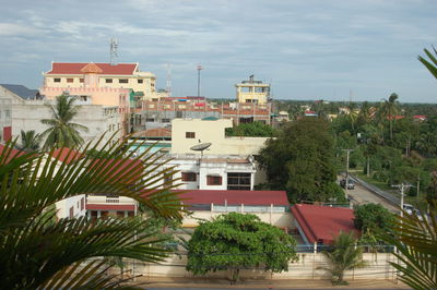 Residential buildings in town