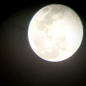 Low angle view of moon in sky