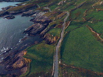 High angle view of land