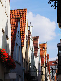 Low angle view of buildings against sky