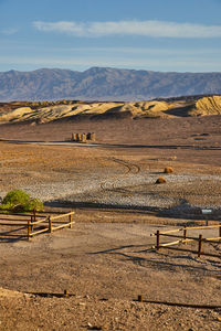 Scenic view of desert against sky