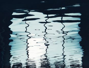 High angle view of rippled water in lake