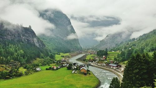 Panoramic view of landscape against sky