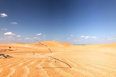 Scenic view of desert against sky