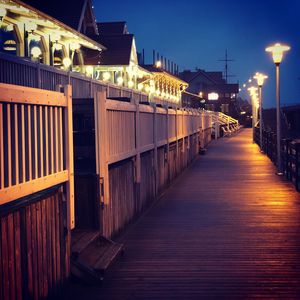 View of illuminated bridge at night