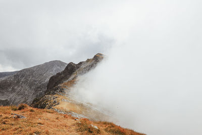 Scenic view of mountain against sky