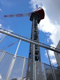 Low angle view of tower against sky