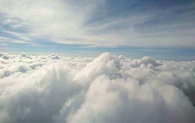 Aerial view of cloudscape against sky