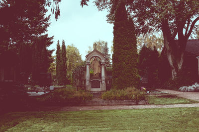 View of built structure with trees in background