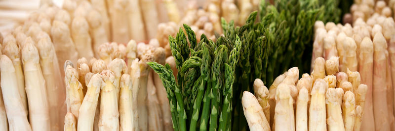 High angle view of vegetables in market