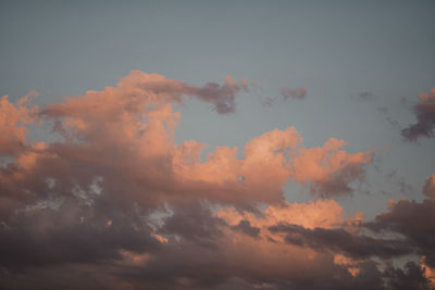 Low angle view of clouds in sky