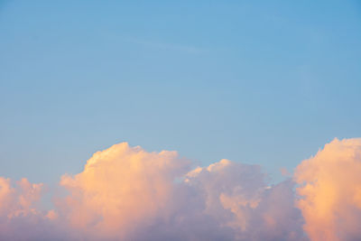 Low angle view of sky during sunset