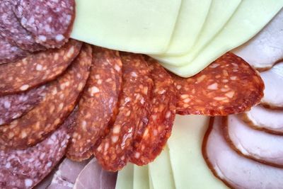 High angle view of bread in plate