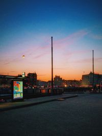City street at dusk