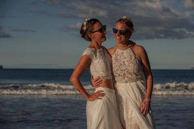 Lesbian wedding at the beach