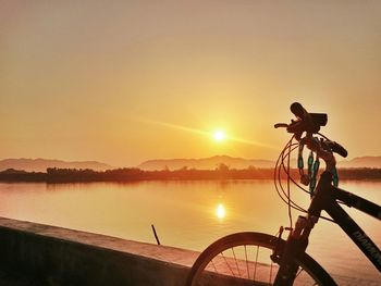 Scenic view of sunset over sea