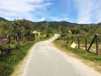 Country road passing through landscape