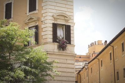 Low angle view of building against sky