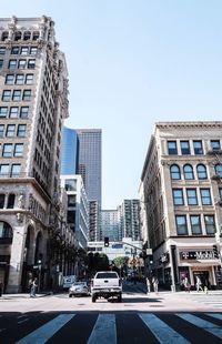 View of skyscrapers in city